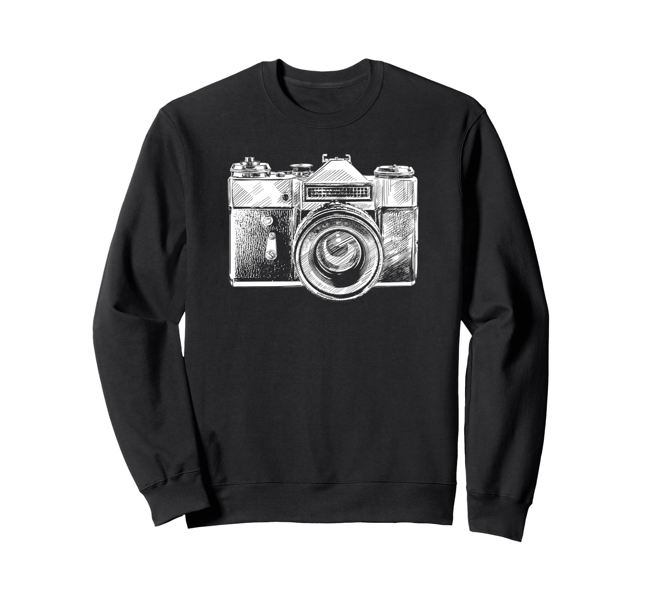 Trendy Camera Sketch Sweatshirt - Streetwear Style Men Women - T-Shirt, Sweatshirt, Hoodie