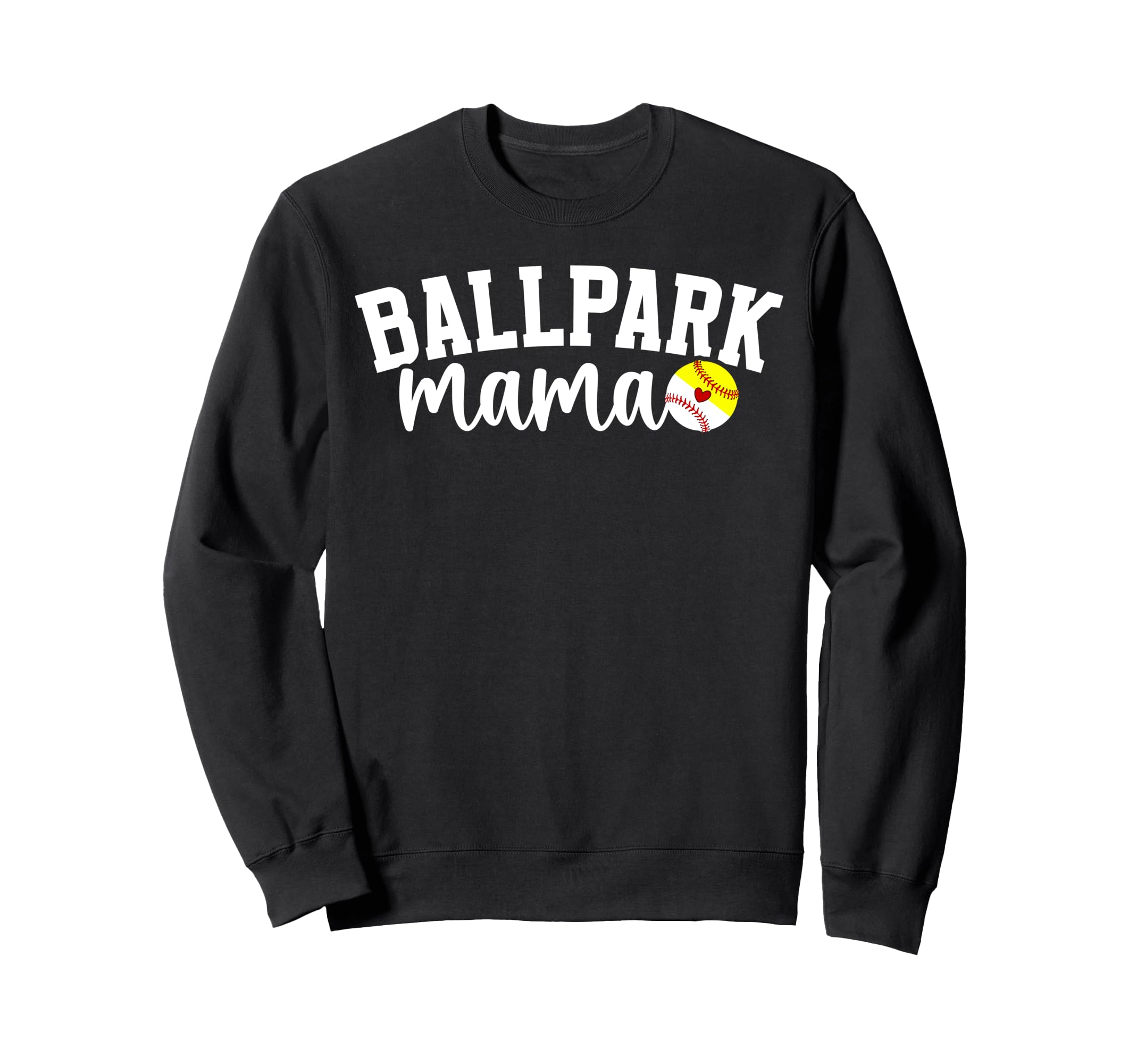 Ballpark Mama Softball Baseball Mom Sweatshirt - Trendy Graphic for Adults - T-Shirt, Sweatshirt, Hoodie