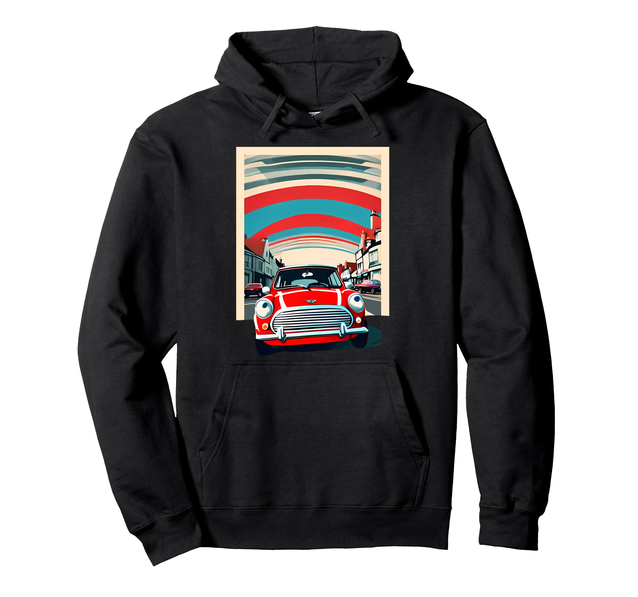 Postcard Mini British Street Hoodie - Trendy Graphic for Adults - T-Shirt, Sweatshirt, Hoodie