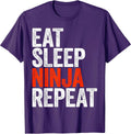 Eat Sleep Ninja Repeat - Adult & Kids T-Shirts, Sweatshirts & Hoodies apparel design preview 1