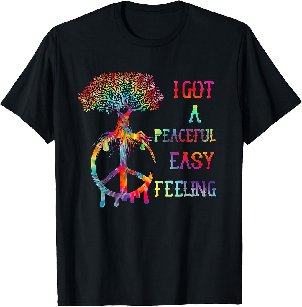 I Got Peaceful Easy Feel Hippie - Adult & Kids T-Shirts, Sweatshirts & Hoodies apparel design preview 1