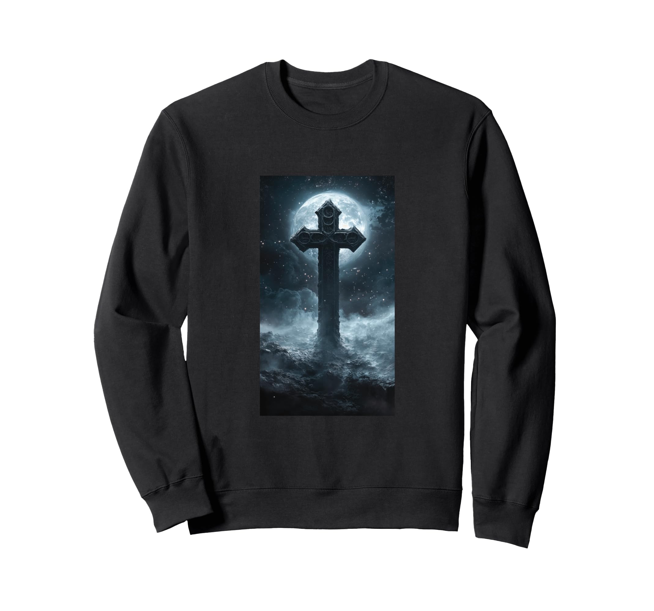 Gothic Cross Grunge Aesthetic Y2K Sweatshirt - Unique Graphic Men Women - T-Shirt, Sweatshirt, Hoodie