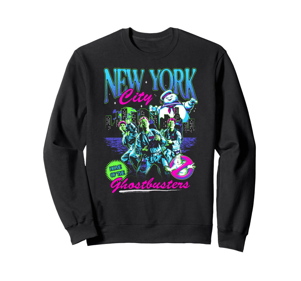 Ghostbusters Neon New York City 80S Sweatshirt - Streetwear Style Unisex - T-Shirt, Sweatshirt, Hoodie