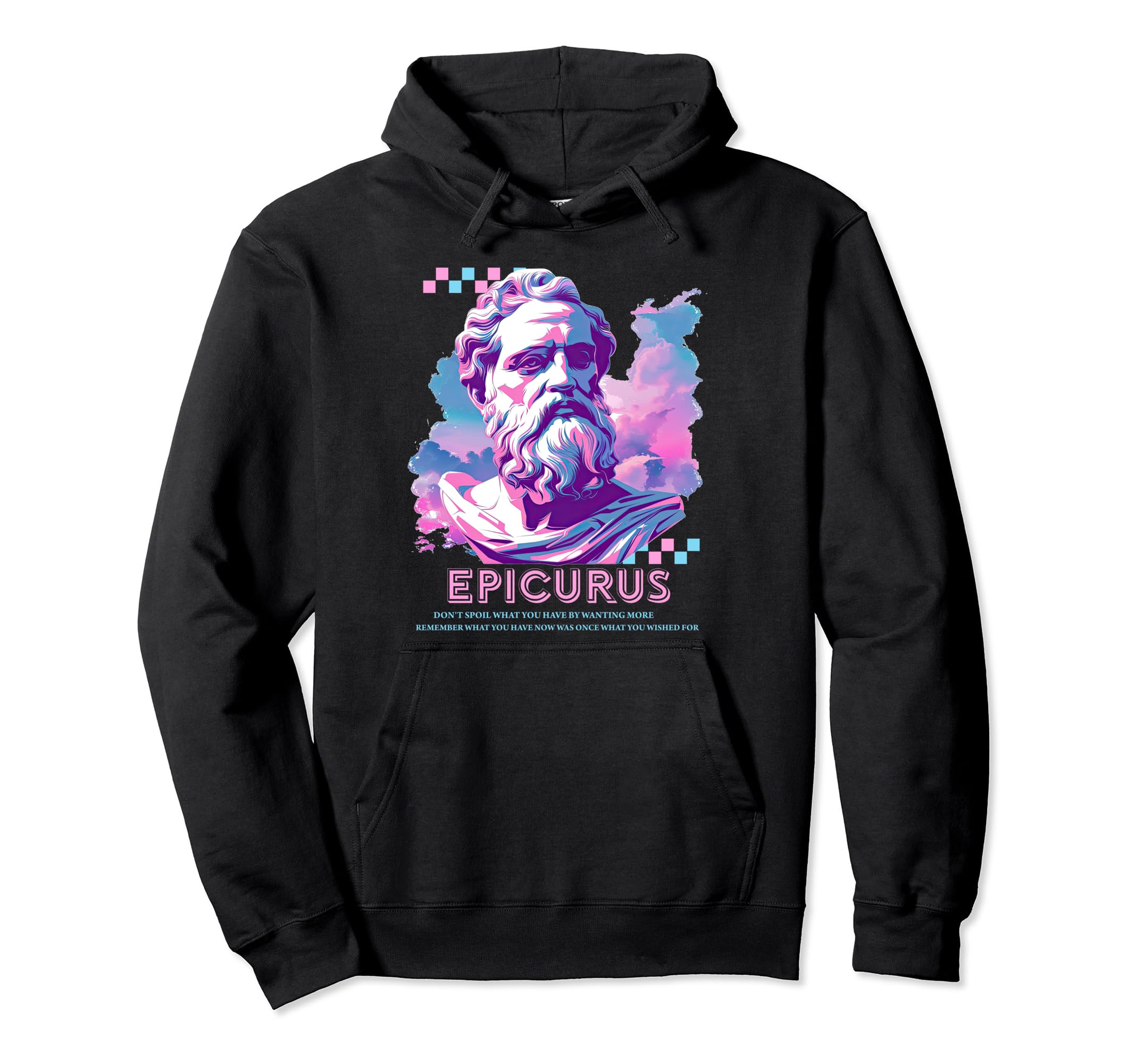 Stoic Philosopher Epicurus Y2K Hoodie - Fun Novelty Design Unisex - T-Shirt, Sweatshirt, Hoodie
