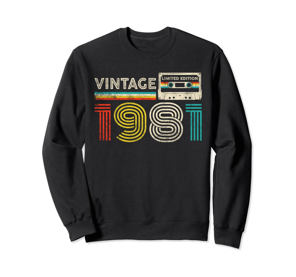 1981 Birthday 1981 Cassette Tape Sweatshirt - Casual Everyday Wear Unisex - T-Shirt, Sweatshirt, Hoodie