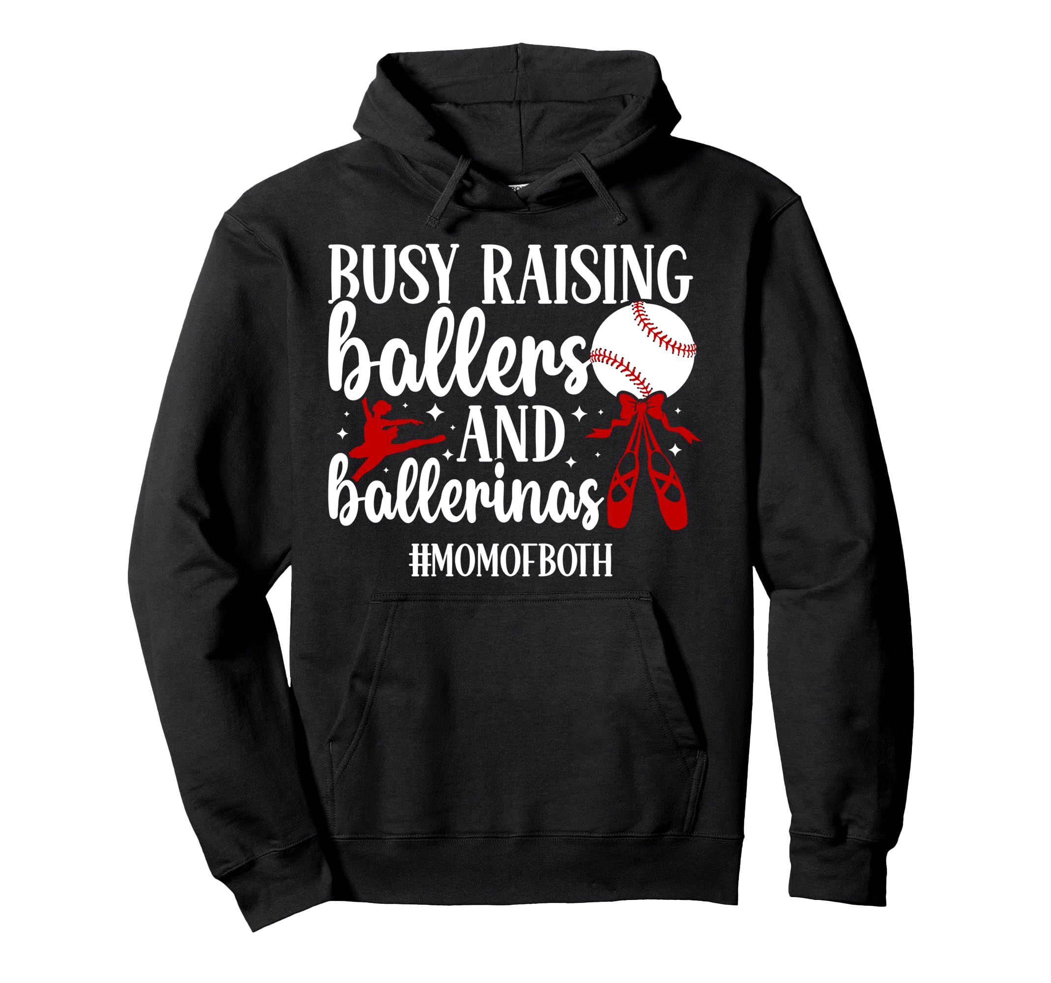 Mom Both Dance And Baseball Mom Hoodie - Minimalist Print Men Women - T-Shirt, Sweatshirt, Hoodie