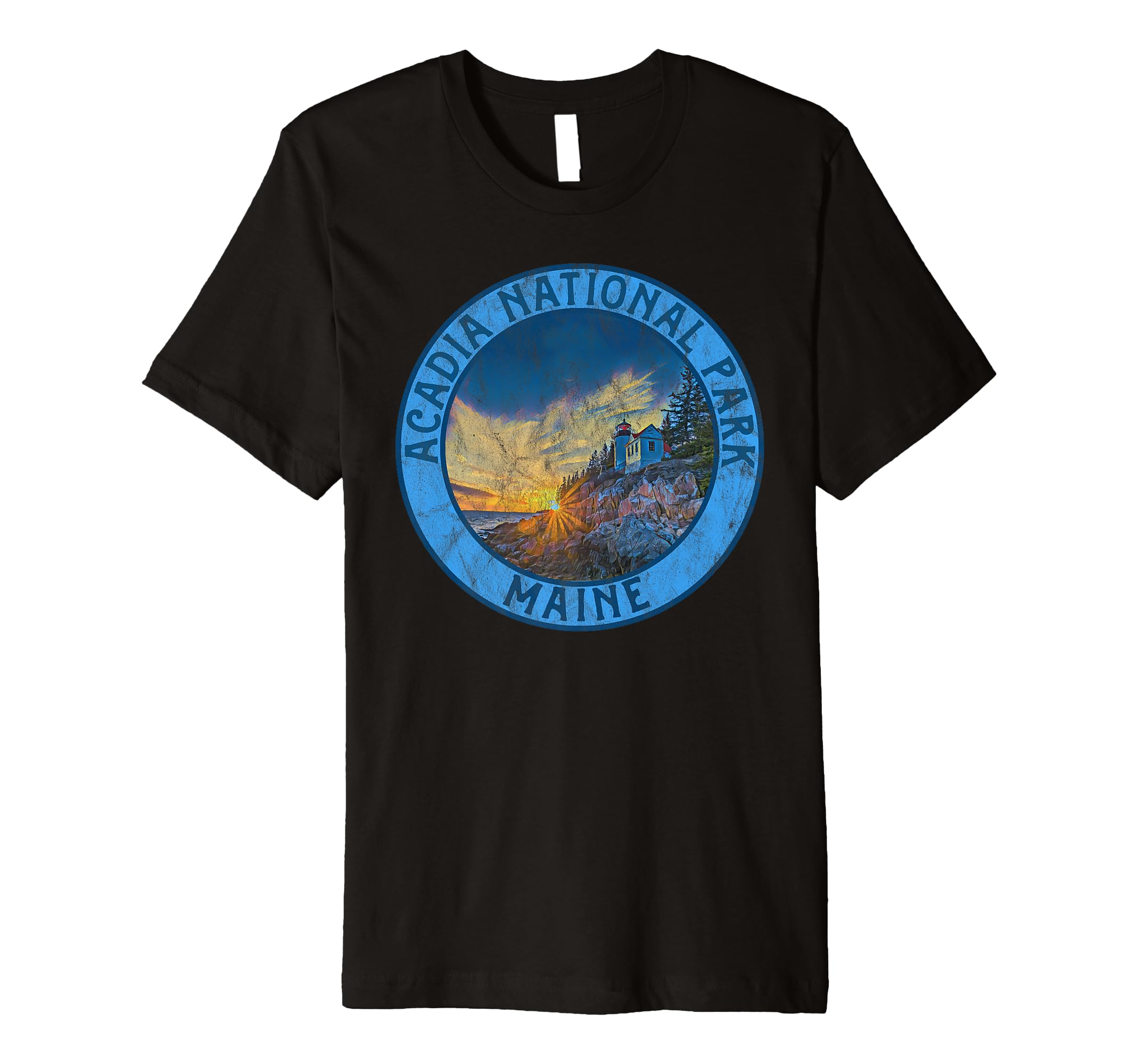 Acadia National Park Distressed Beach T-Shirt - Aesthetic Graphic Unisex - T-Shirt, Sweatshirt, Hoodie