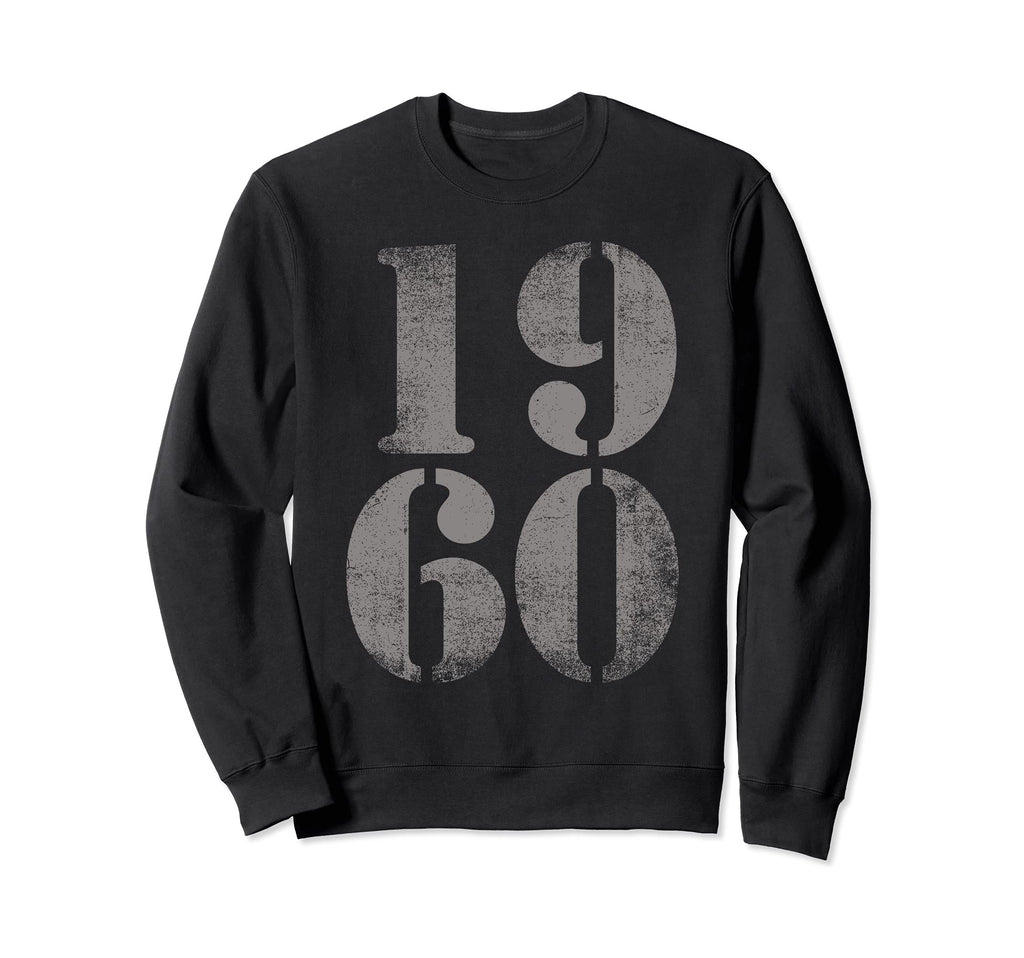 1960 Birth Year Distressed Birthday Sweatshirt - Custom Art Print Men Women - T-Shirt, Sweatshirt, Hoodie