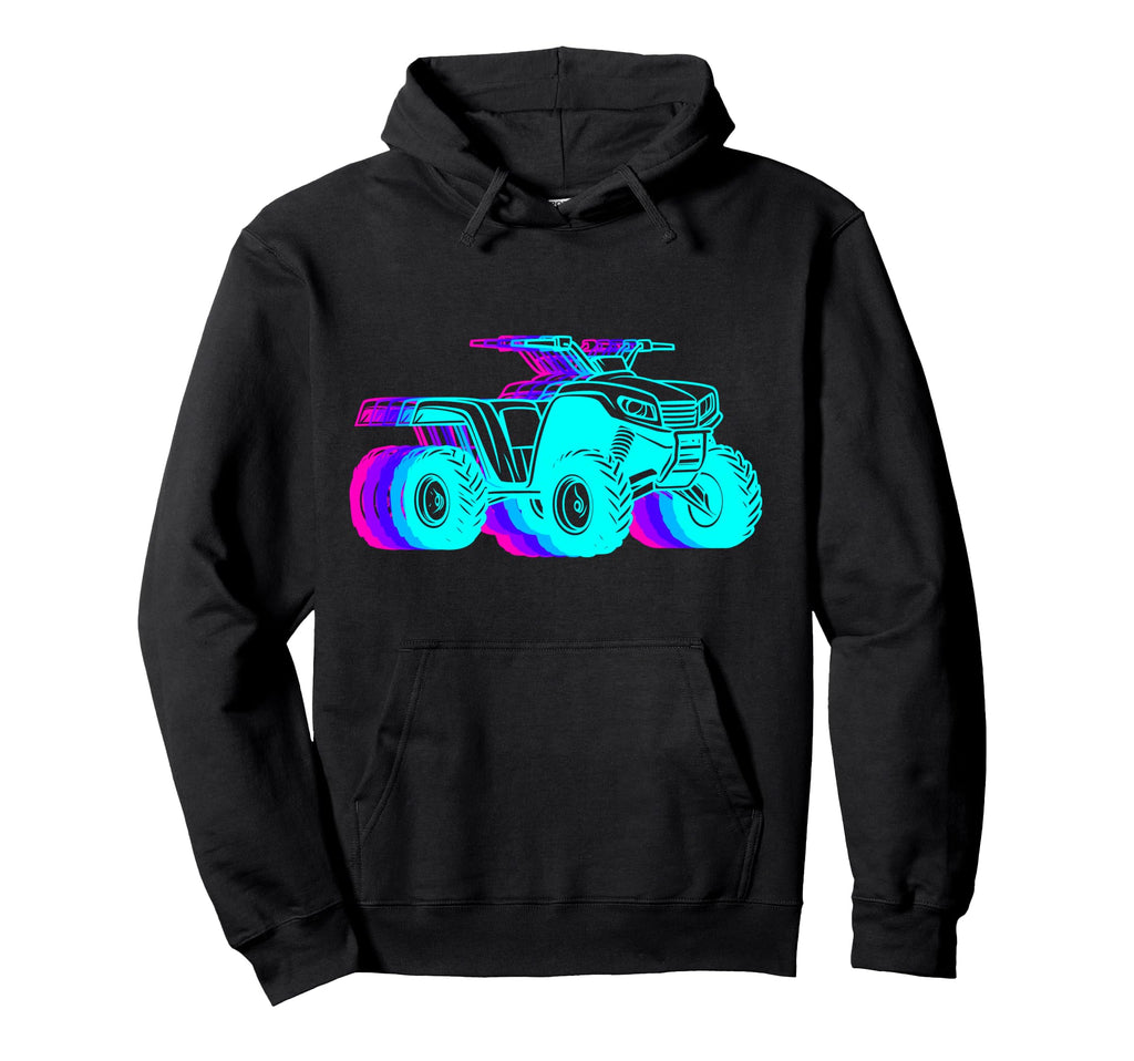 Atv Quad 4 Wheeler Vaporwave Hoodie - Streetwear Style Men Women - T-Shirt, Sweatshirt, Hoodie
