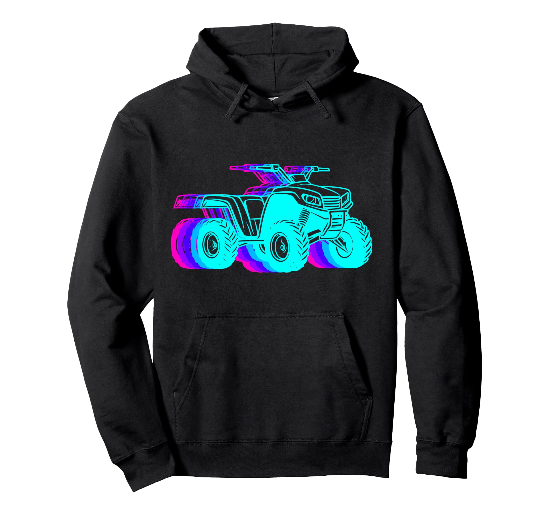 Atv Quad 4 Wheeler Vaporwave Hoodie - Streetwear Style Men Women - T-Shirt, Sweatshirt, Hoodie