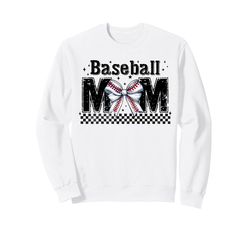 Baseball Mom Coquette Bow Mama Sweatshirt - Unique Graphic Men Women - T-Shirt, Sweatshirt, Hoodie