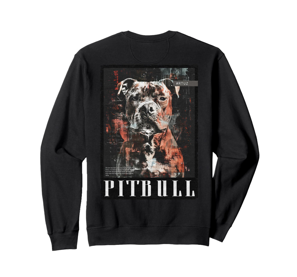 Back Y2K Streetwear Dog Pit Bull Sweatshirt - Trendy Graphic Men Women - T-Shirt, Sweatshirt, Hoodie