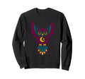 Cosmic Owl Wisdom Boho Hippie Sweatshirt - Aesthetic Graphic Unisex - T-Shirt, Sweatshirt, Hoodie