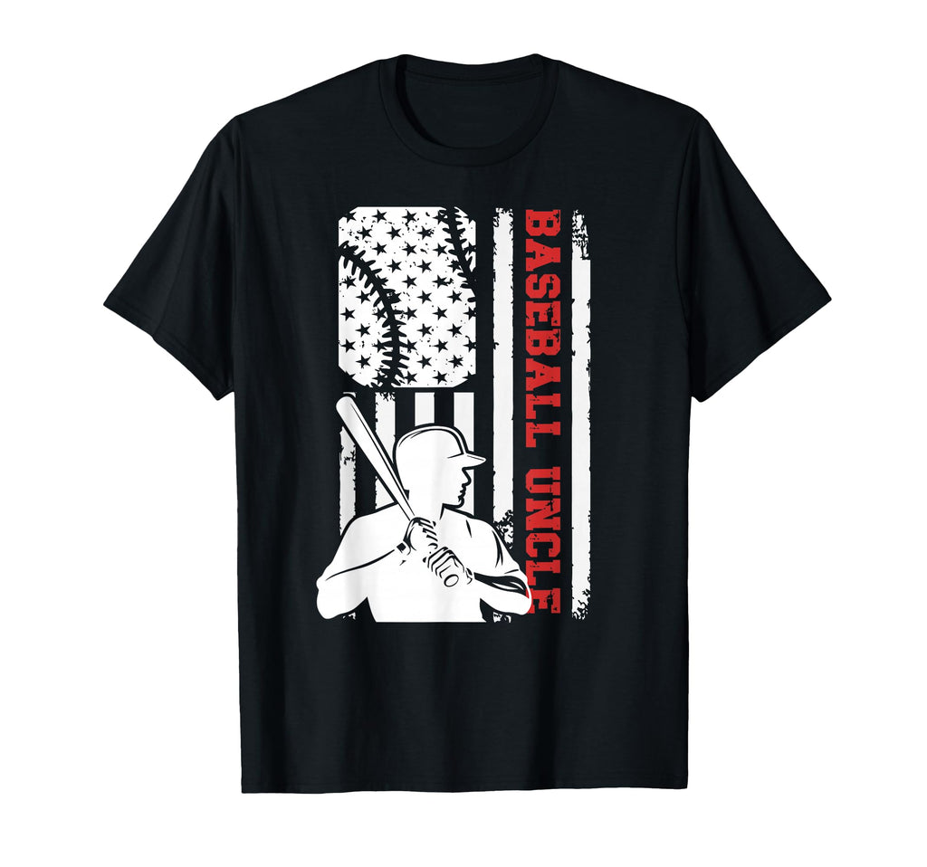 Baseball Uncle Us Flag Uncle Baseball T-Shirt - Custom Art Print Unisex - T-Shirt, Sweatshirt, Hoodie