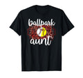Ballpark Aunt Proud Baseball Softball T-Shirt - Minimalist Print Unisex - T-Shirt, Sweatshirt, Hoodie
