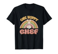 One Hoppy Chef Bunny Easter Rainbow T-Shirt - Casual Everyday Wear Unisex - T-Shirt, Sweatshirt, Hoodie