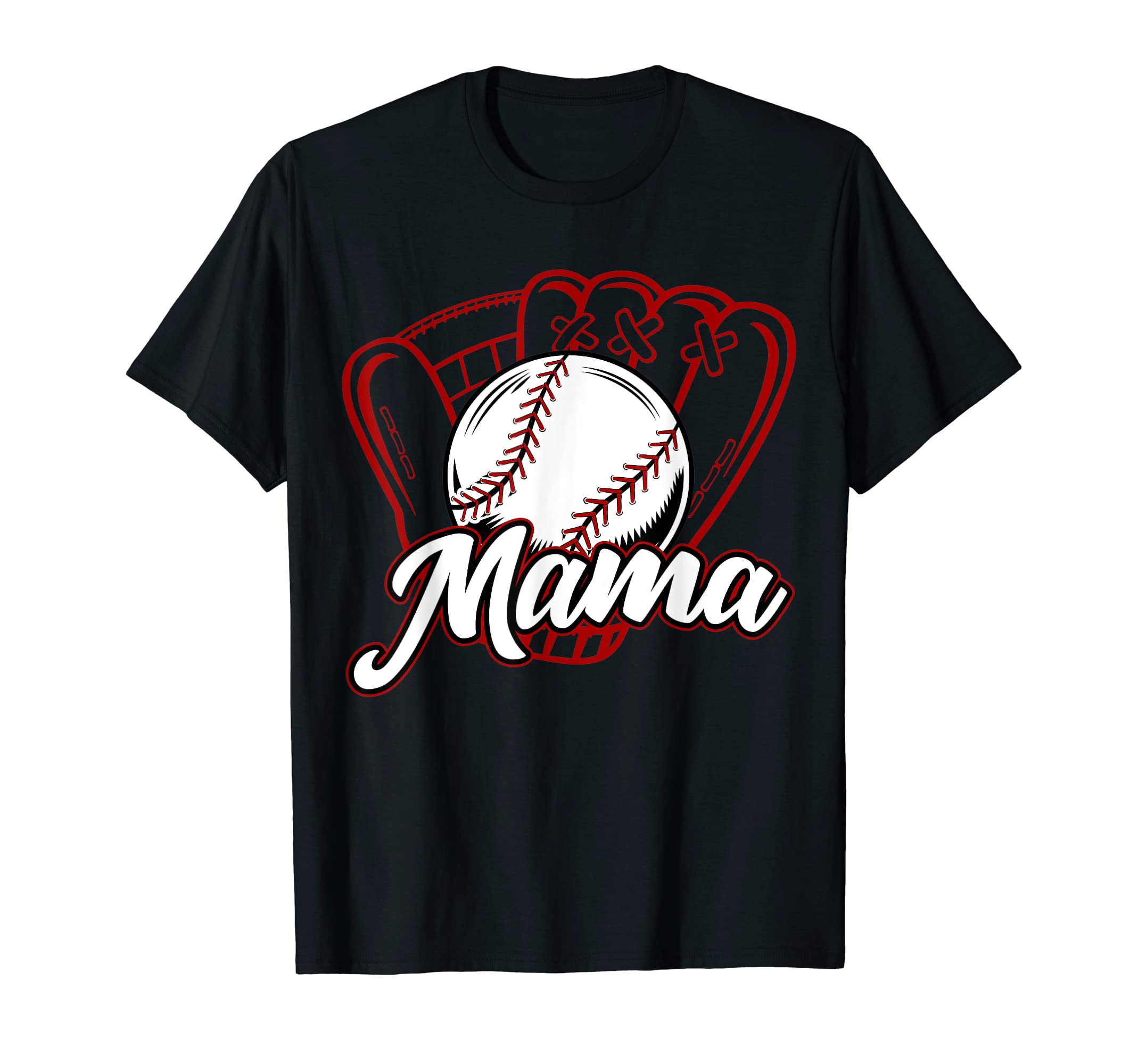 Baseball Mama Baseball Softball Birthday T-Shirt - Graphic Print Unisex - T-Shirt, Sweatshirt, Hoodie