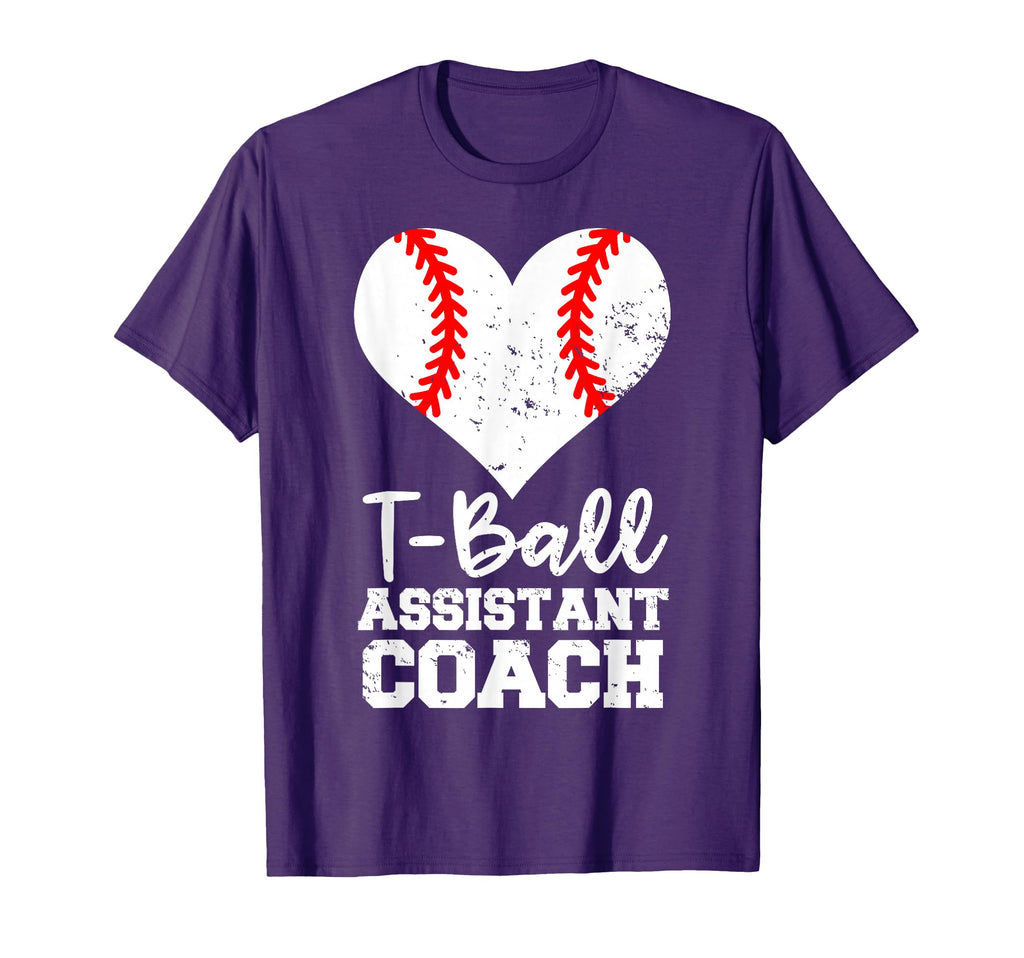 T Ball Assistant Coach Heart Funny T T-Shirt - Graphic Print for Adults - T-Shirt, Sweatshirt, Hoodie