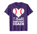 T Ball Assistant Coach Heart Funny T T-Shirt - Graphic Print for Adults - T-Shirt, Sweatshirt, Hoodie