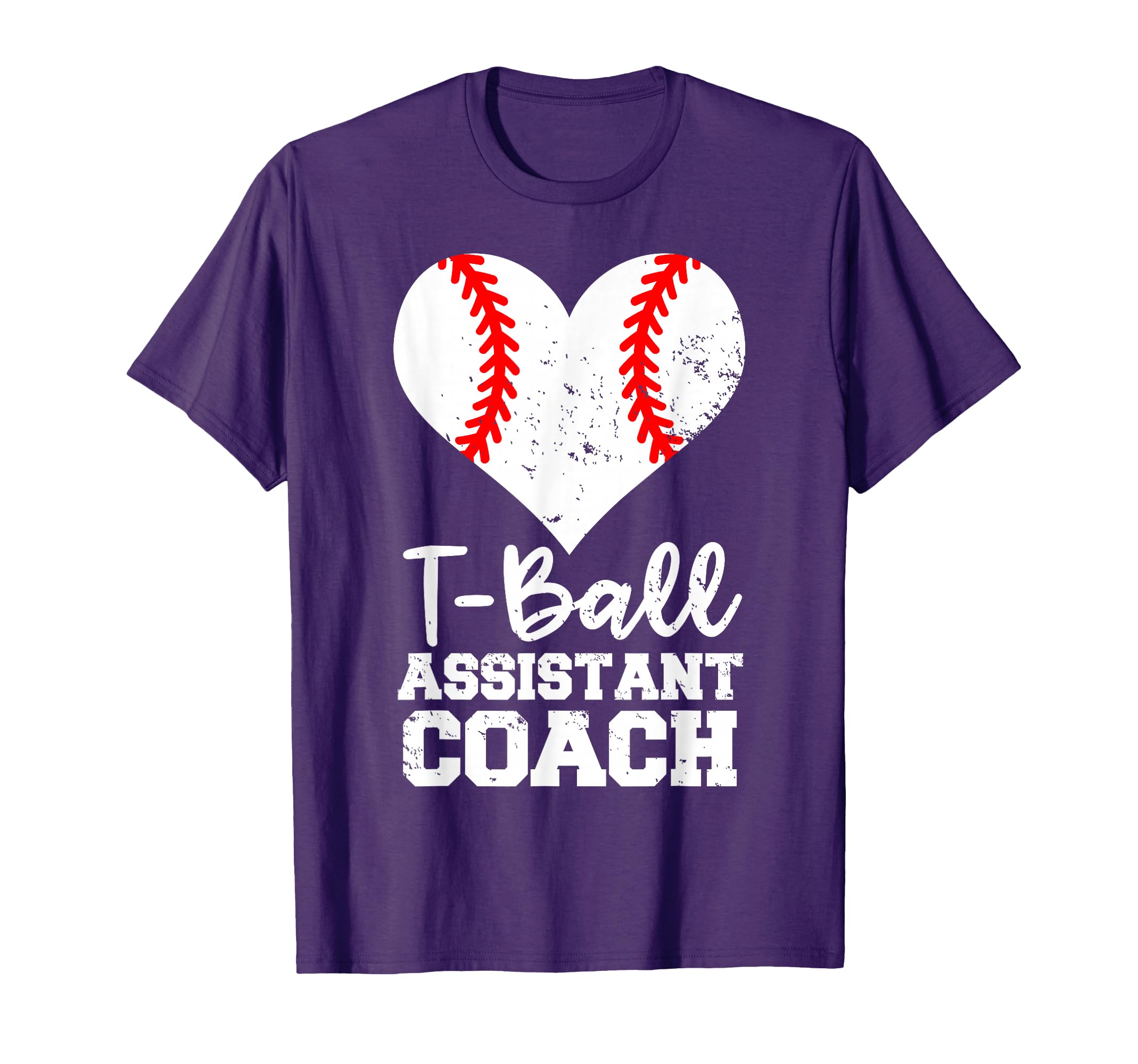 T Ball Assistant Coach Heart Funny T T-Shirt - Graphic Print for Adults - T-Shirt, Sweatshirt, Hoodie