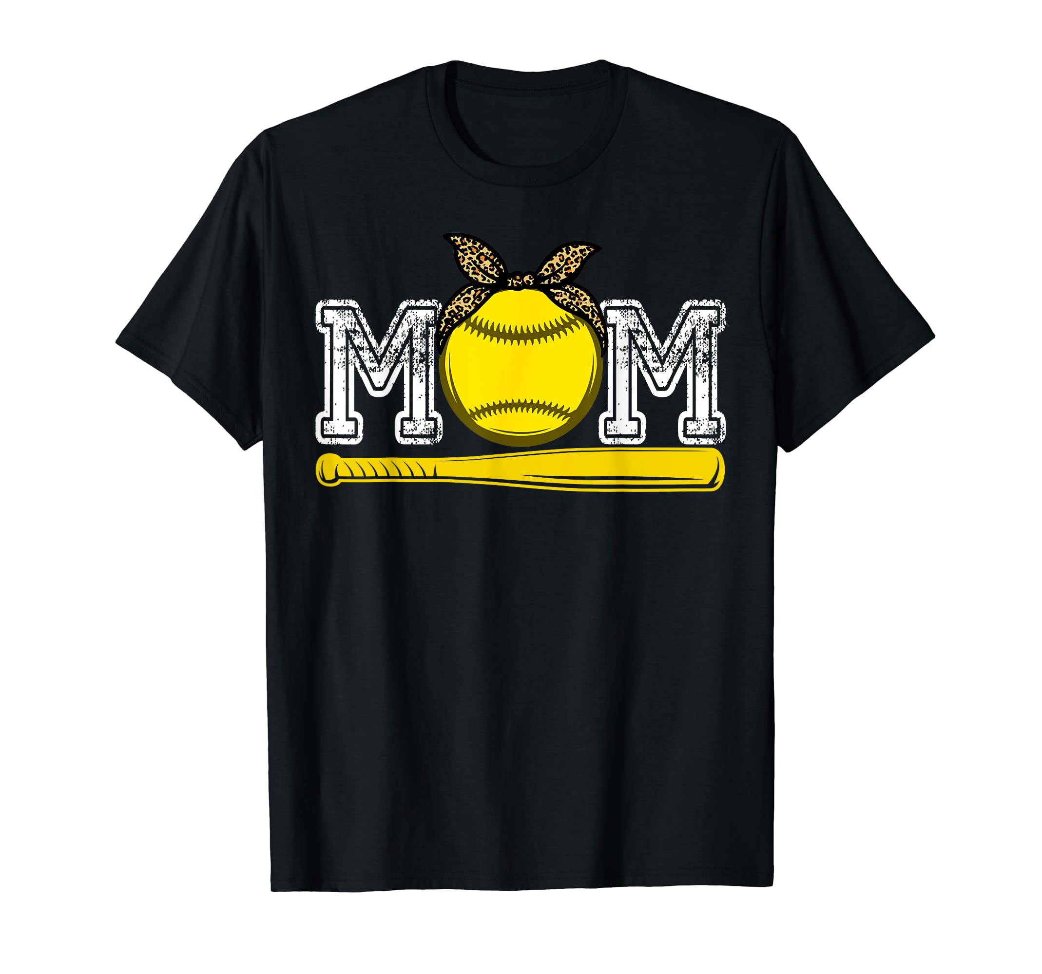 Baseball Mom Leopard Happy Mothers Day T-Shirt - Unique Graphic for Adults - T-Shirt, Sweatshirt, Hoodie