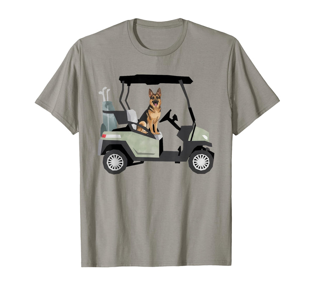 German Shepherd Dad Golf Car Golfing T-Shirt - Aesthetic Graphic Men Women - T-Shirt, Sweatshirt, Hoodie
