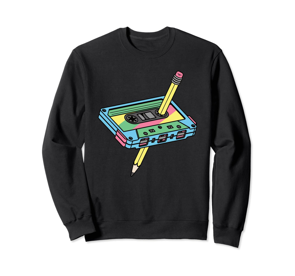 80S 90S Cassette Tape 1980S 1990S Music Sweatshirt - Trendy Graphic Unisex - T-Shirt, Sweatshirt, Hoodie