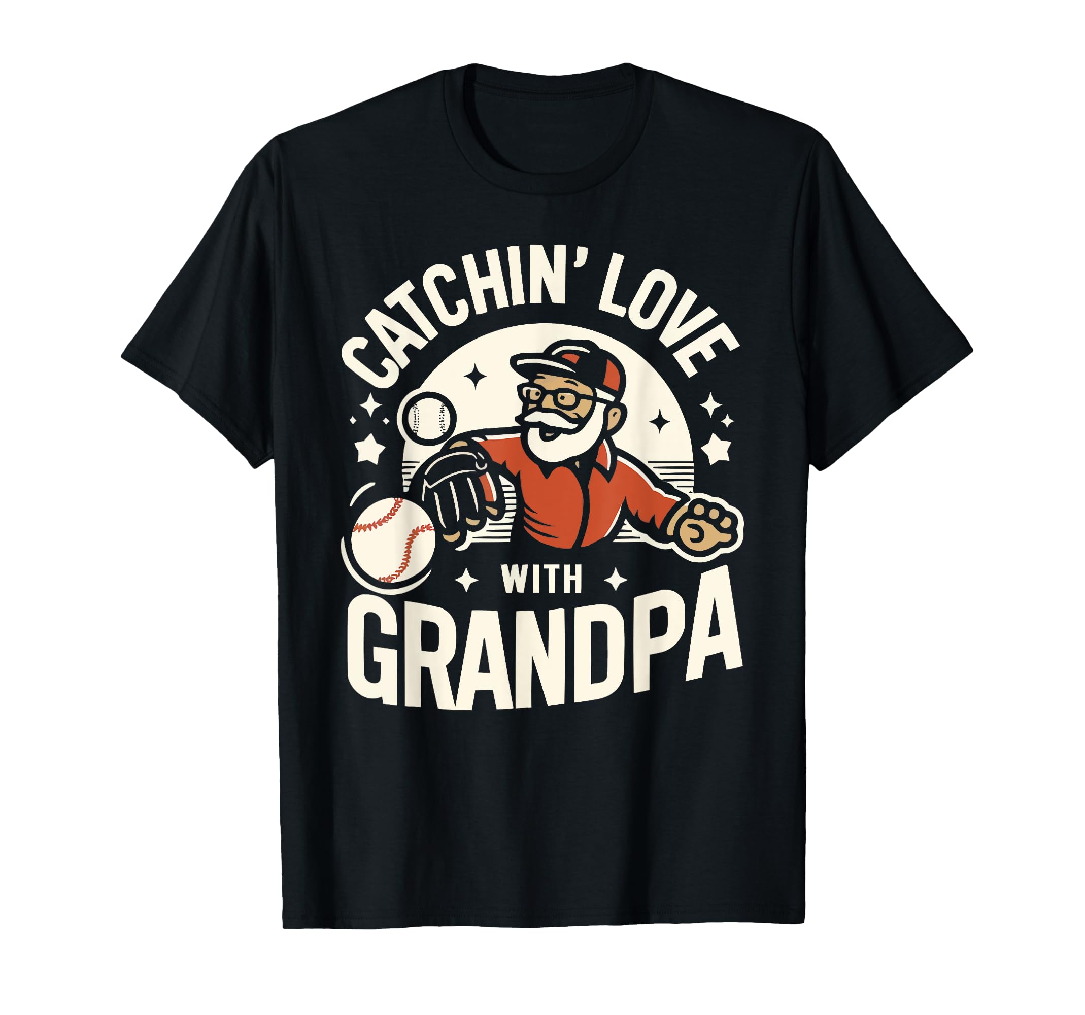Baseball Grandpa Grandfather Gramps T-Shirt - Trendy Graphic for Adults - T-Shirt, Sweatshirt, Hoodie