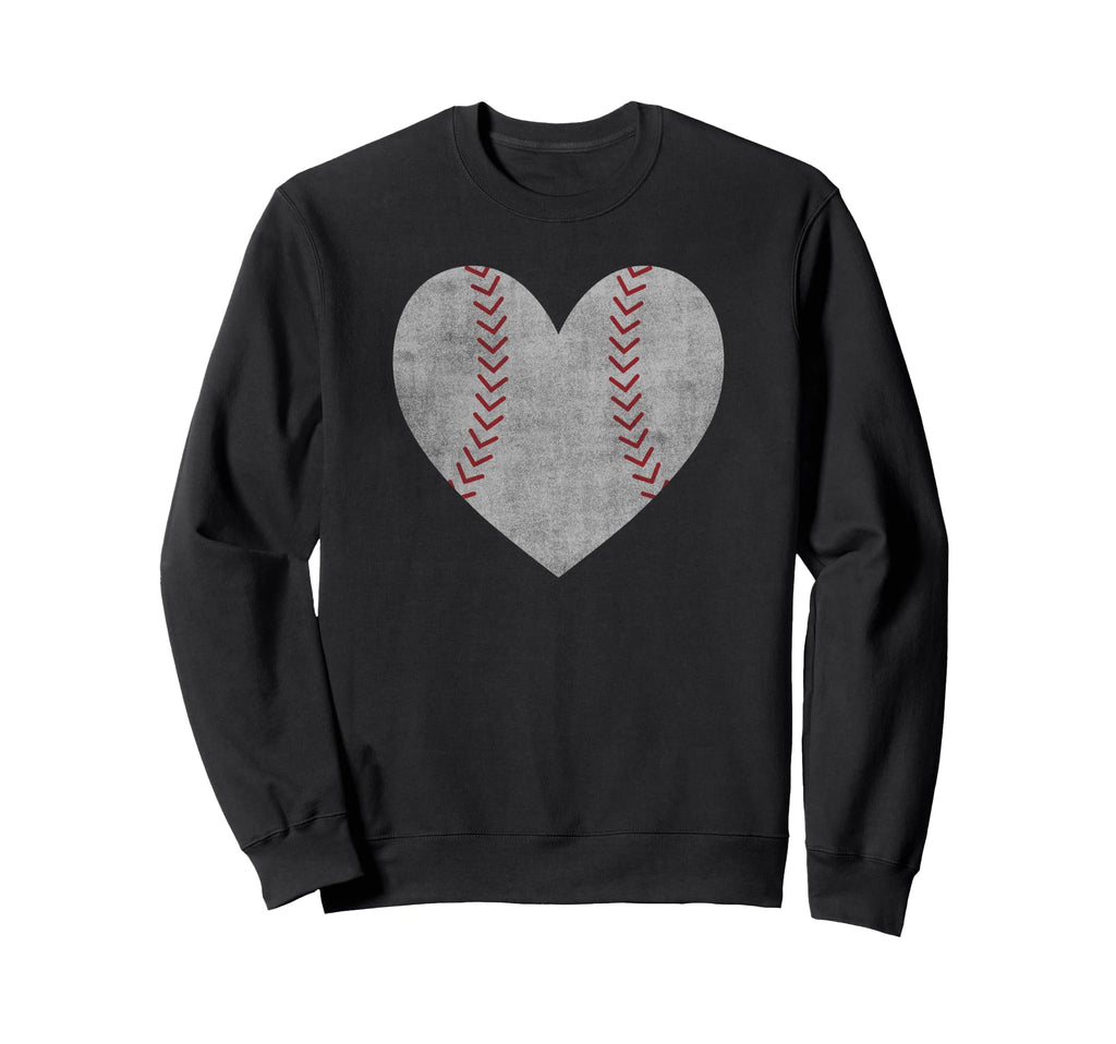Baseball Love Heart Sweatshirt - Unique Graphic Men Women - T-Shirt, Sweatshirt, Hoodie