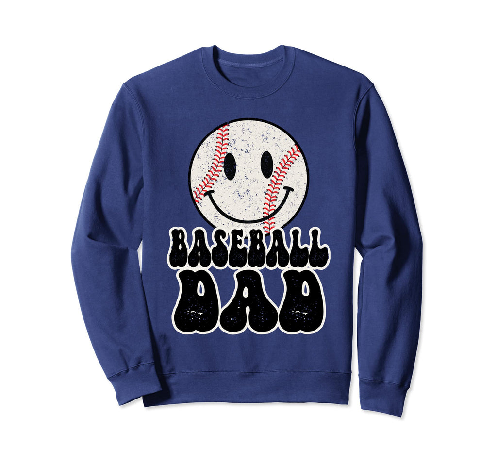 Baseball Dad Trendy Cartoon Ball Sweatshirt - Fun Novelty Design Unisex - T-Shirt, Sweatshirt, Hoodie