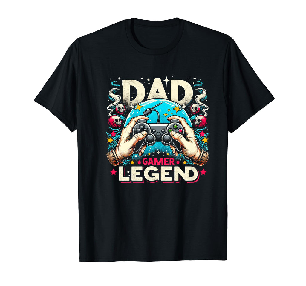 Gamer Dad Game Controller Gaming T-Shirt - Custom Art Print for Adults - T-Shirt, Sweatshirt, Hoodie