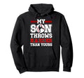 Proud Baseball Pitcher Mom Baseball Hoodie - Fun Novelty Design Men Women - T-Shirt, Sweatshirt, Hoodie