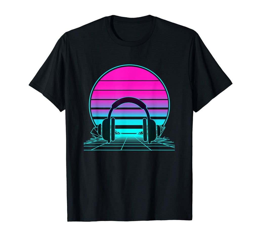 Sunset Headphone T-Shirt - Casual Everyday Wear Men Women - T-Shirt, Sweatshirt, Hoodie