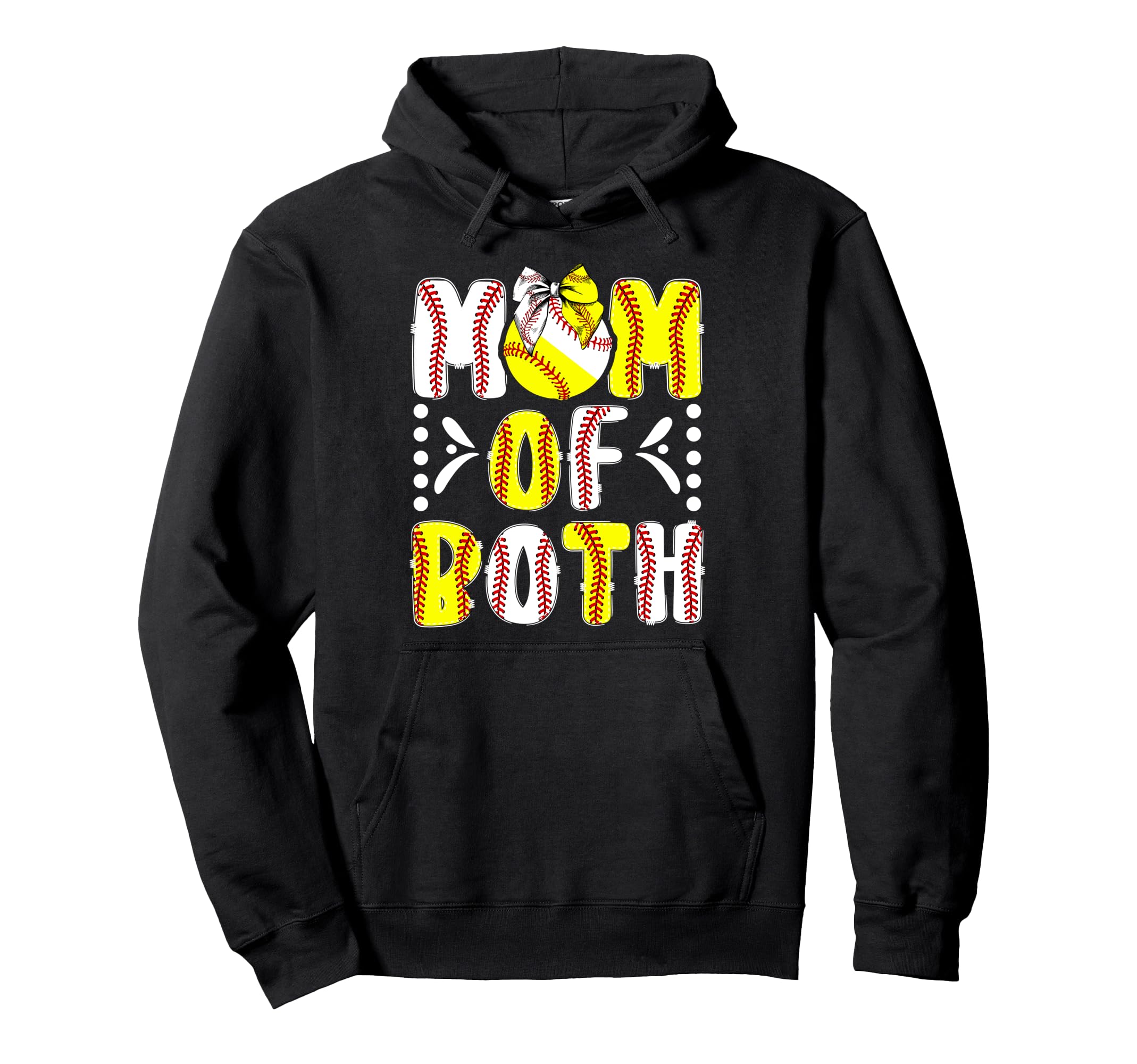Mom Both Proud Softball Baseball Mom Hoodie - Custom Art Print Unisex - T-Shirt, Sweatshirt, Hoodie