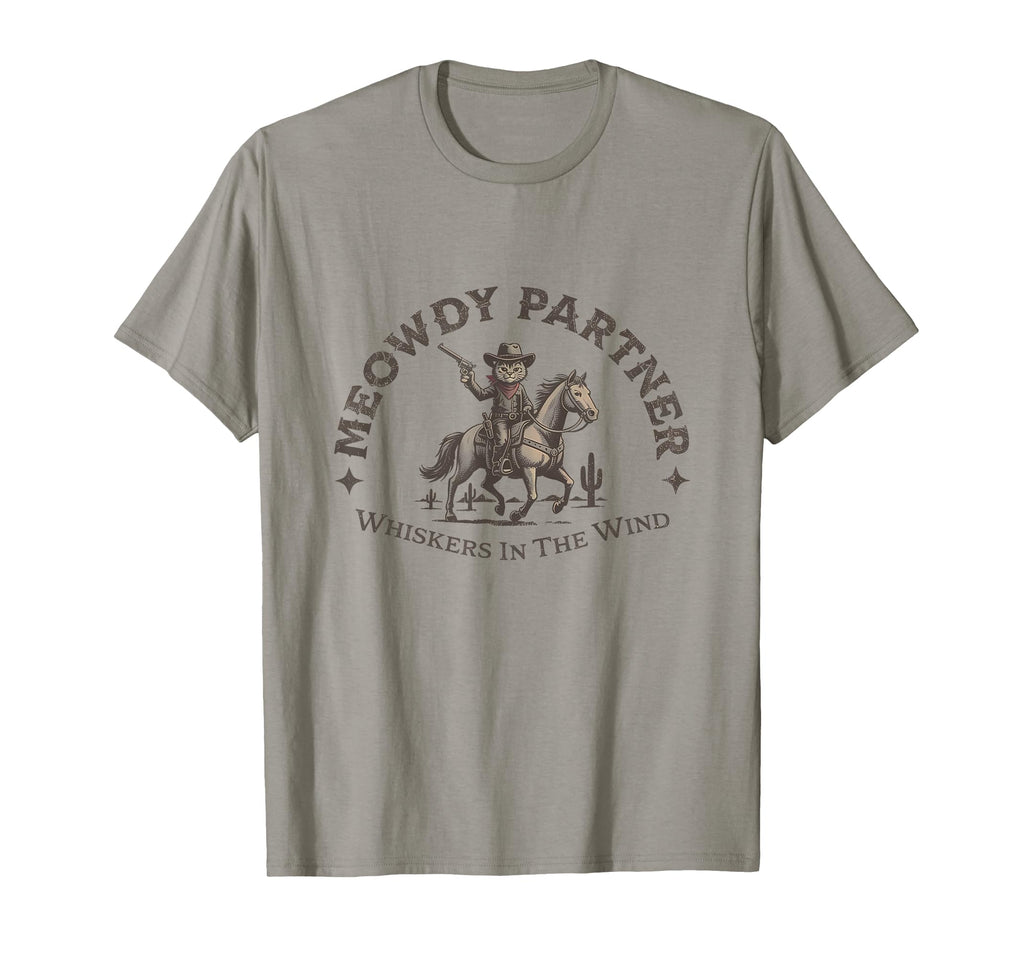 Meowdy Partner Desert Country Western T-Shirt - Minimalist Print Men Women - T-Shirt, Sweatshirt, Hoodie