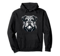 Funny Bulldog Baseball Player Hoodie - Fun Novelty Design Men Women - T-Shirt, Sweatshirt, Hoodie