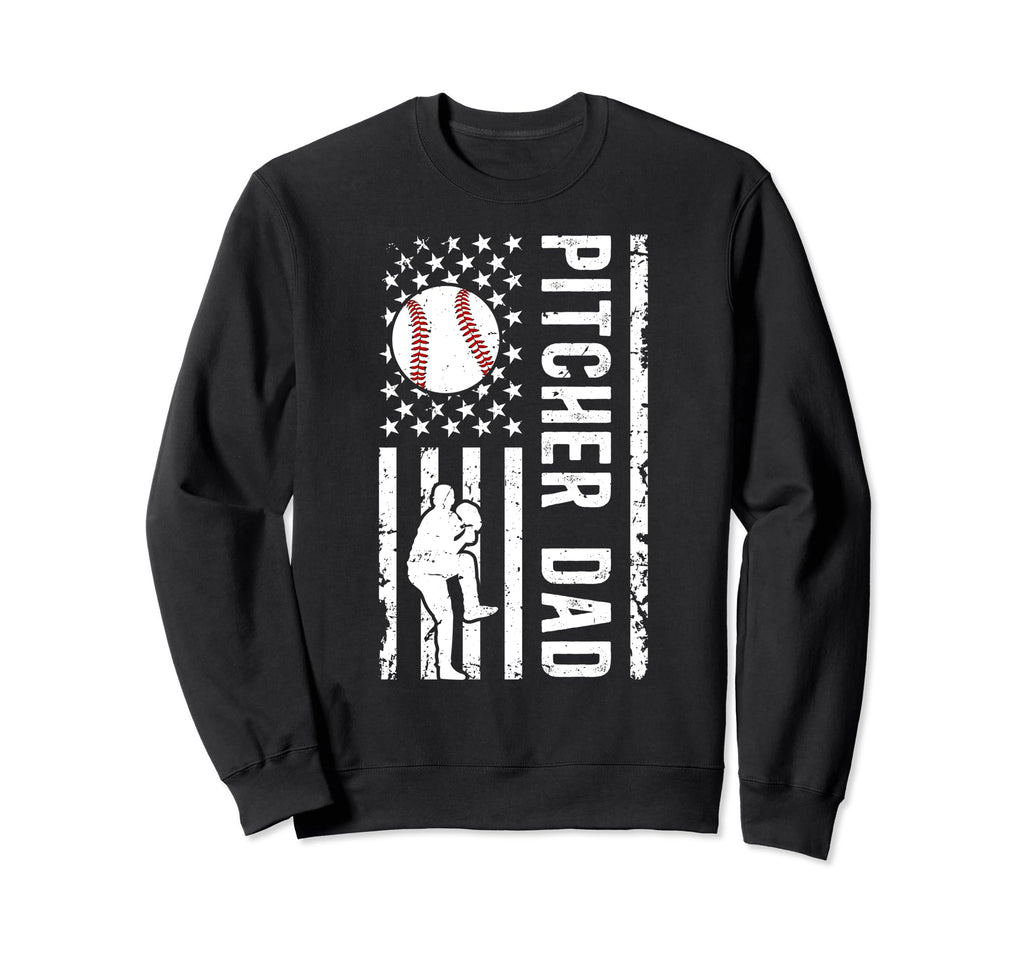 Baseball Pitcher Dad Baseball Pitcher Sweatshirt - Minimalist Print Unisex - T-Shirt, Sweatshirt, Hoodie