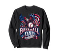 Baseball Fathers Day Usa Patriotic Sweatshirt - Unique Graphic for Adults - T-Shirt, Sweatshirt, Hoodie
