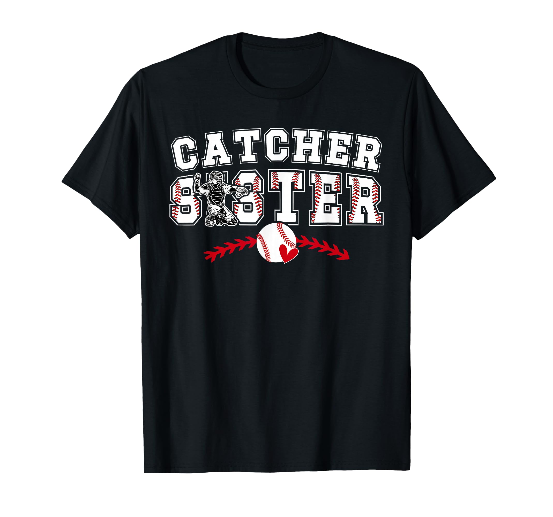 Baseball Catcher Sister Baseball T-Shirt - Minimalist Print Men Women - T-Shirt, Sweatshirt, Hoodie