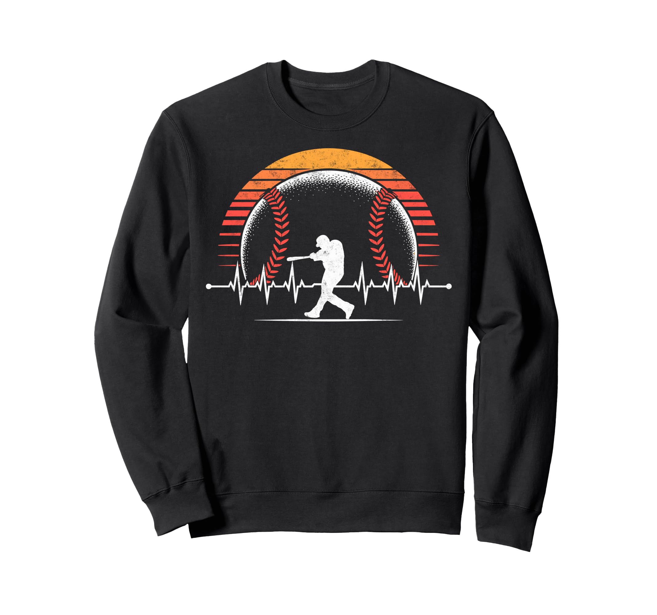Baseball Player Heartbeat Coach Dad Sweatshirt - Graphic Print for Adults - T-Shirt, Sweatshirt, Hoodie