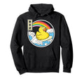 Surfing Rubber Duck Japanese Waves Hoodie - Fun Novelty Design for Adults - T-Shirt, Sweatshirt, Hoodie