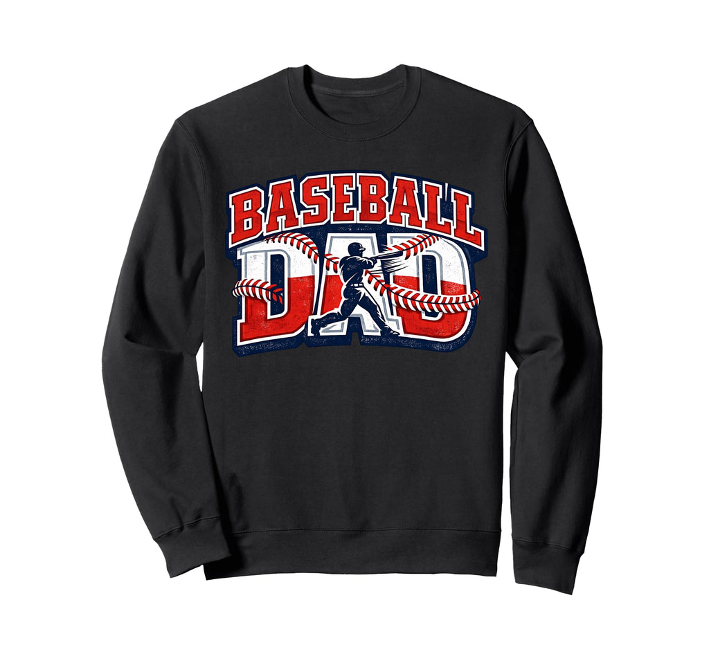 Baseball Dad Game Day Varsity Sweatshirt - Novelty Apparel Unisex - T-Shirt, Sweatshirt, Hoodie