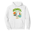 Seagull Groovy Floral Seagull Watercolor Hoodie - Unique Graphic Unisex - T-Shirt, Sweatshirt, Hoodie