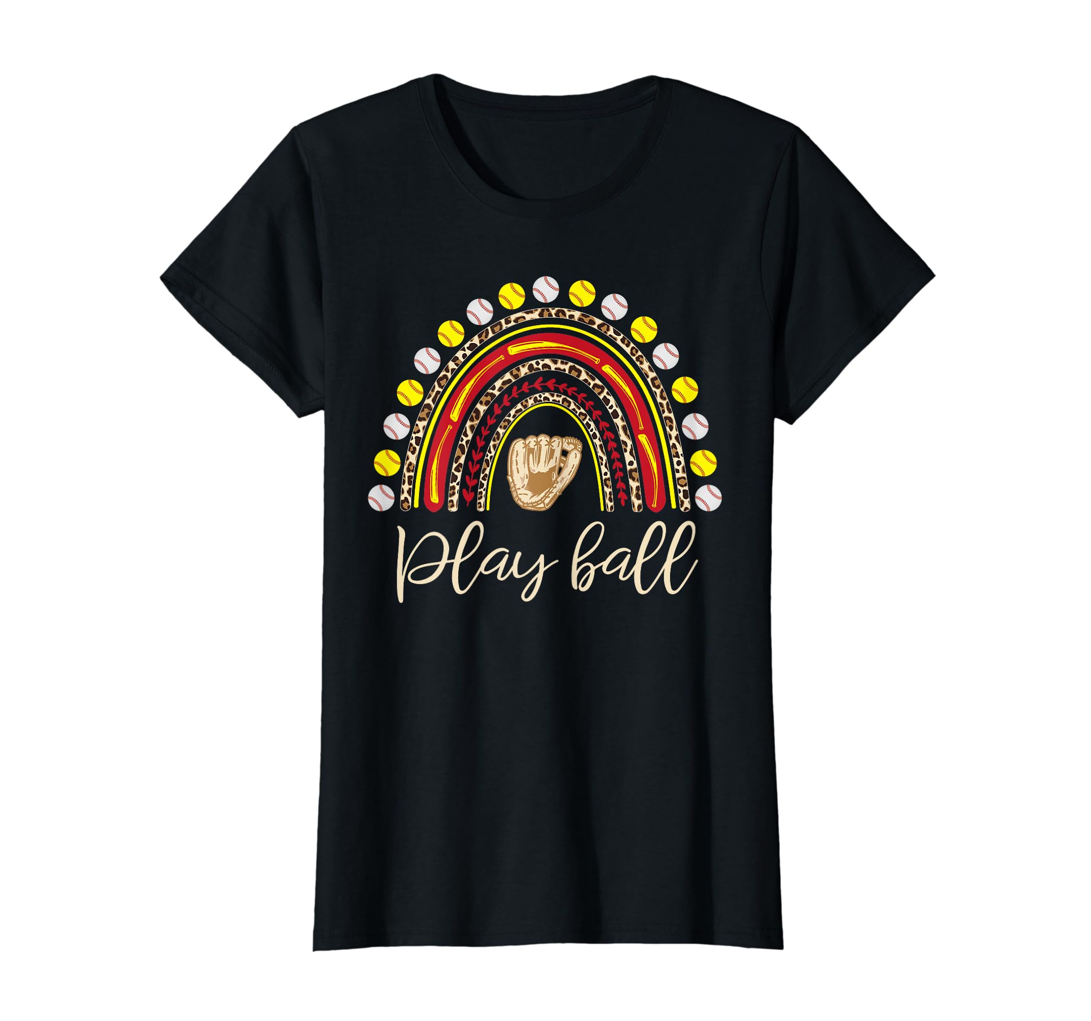 7Rdp Rainbow Leopard Softball Baseball T-Shirt - Graphic Print for Adults - T-Shirt, Sweatshirt, Hoodie