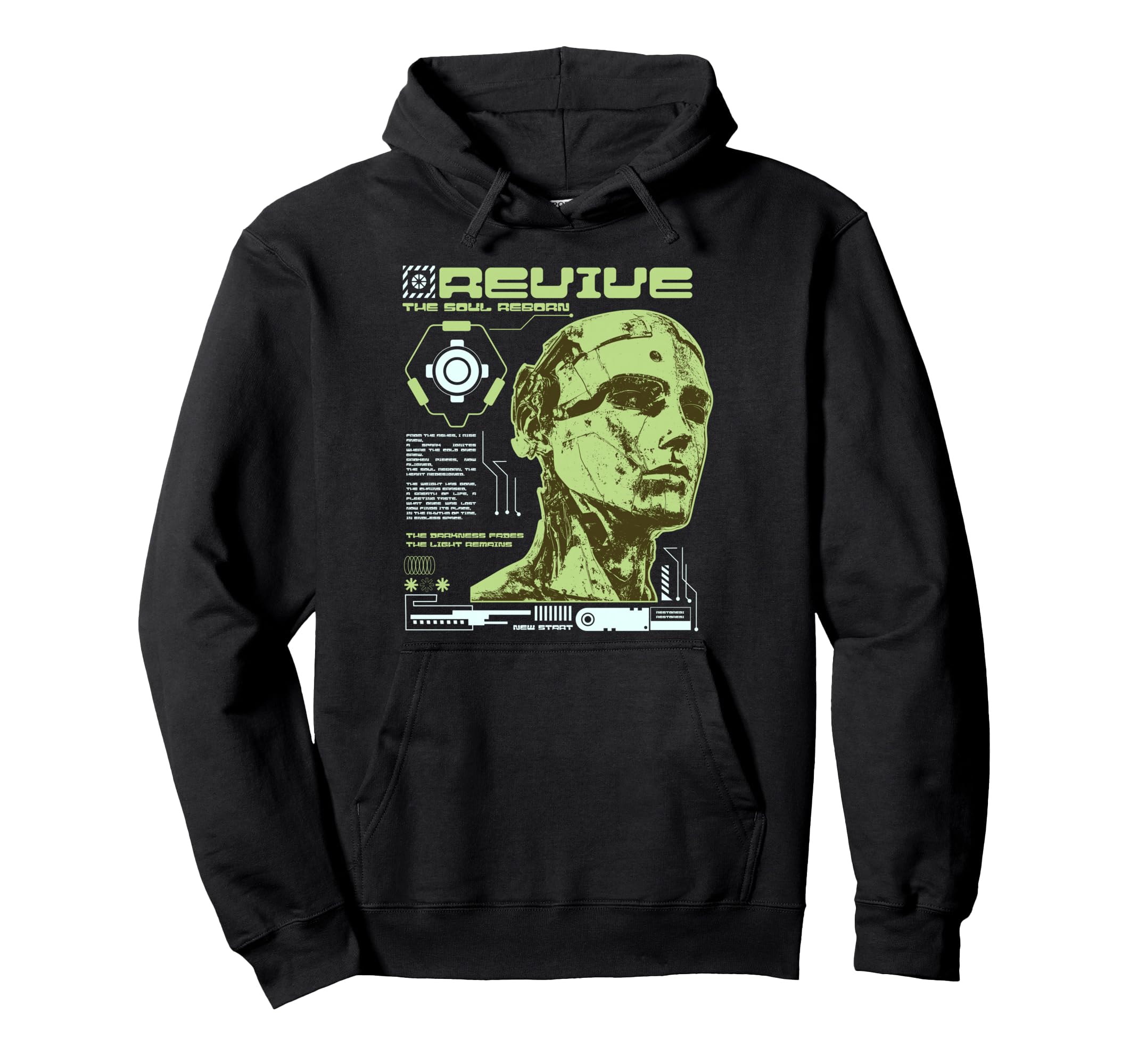 Y2K Revive Robot Bold Urban Graffiti Hoodie - Custom Art Print for Adults - T-Shirt, Sweatshirt, Hoodie