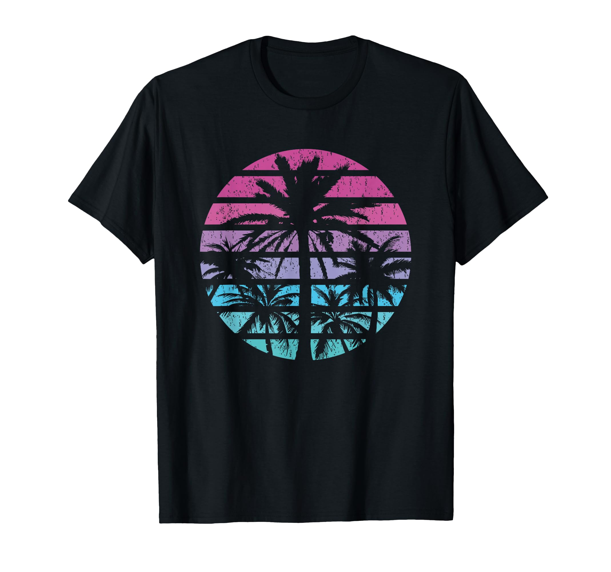 Palm Tree Sunset Summer Beach Tropical T-Shirt - Fun Novelty Design Unisex - T-Shirt, Sweatshirt, Hoodie