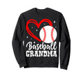 Baseball Grandma Heart Grandmother Gift Hoodie - Novelty Apparel Unisex - T-Shirt, Sweatshirt, Hoodie