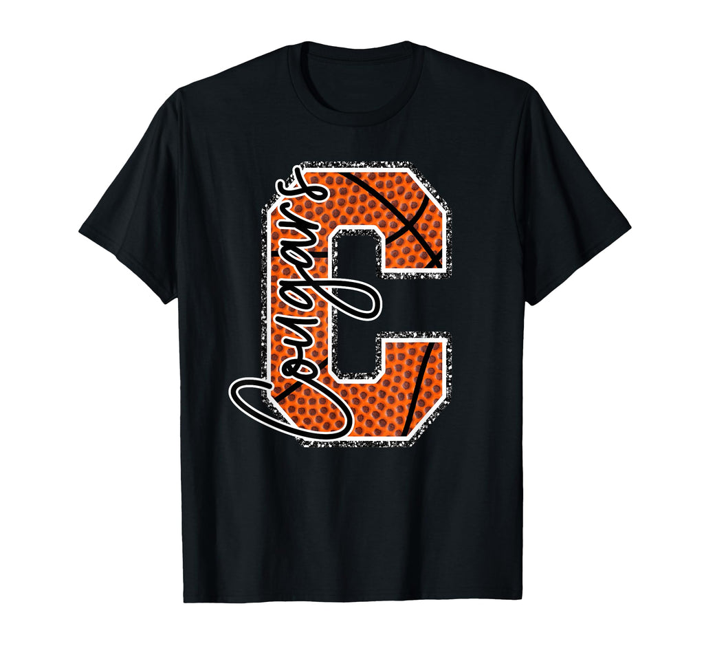Cougars Basketball Mom Game Day T-Shirt - Casual Everyday Wear for Adults - T-Shirt, Sweatshirt, Hoodie