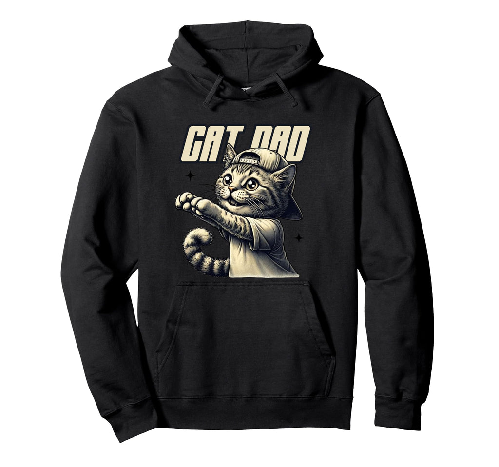 Cat Dad Fathers Day Baseball Cap Male Hoodie - Custom Art Print Men Women - T-Shirt, Sweatshirt, Hoodie