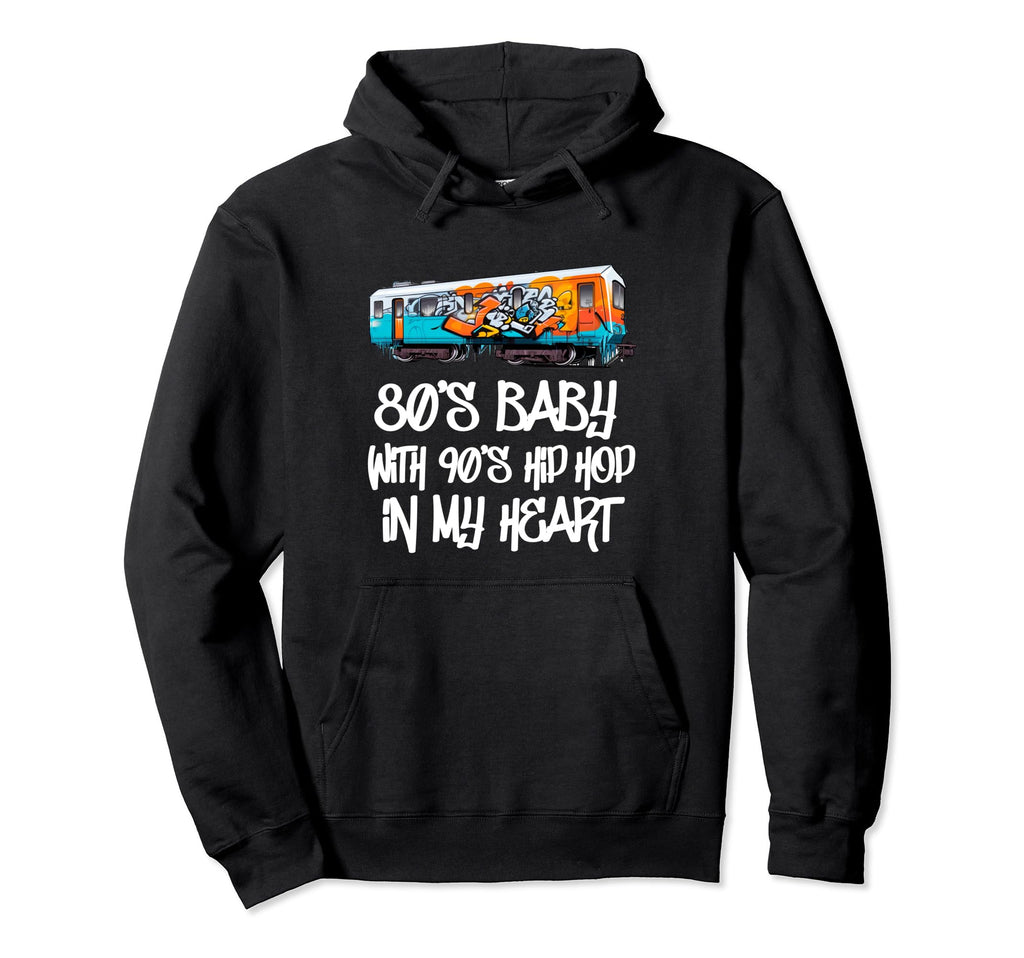 Hip Hop Old School 90S Music 80S Hoodie - Fun Novelty Design for Adults - T-Shirt, Sweatshirt, Hoodie